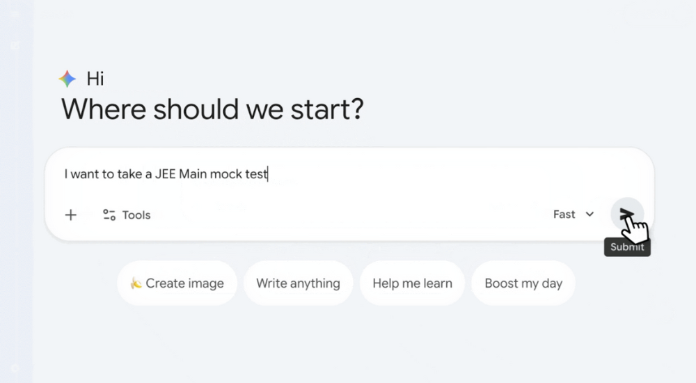 Google Gemini JEE Mock Test