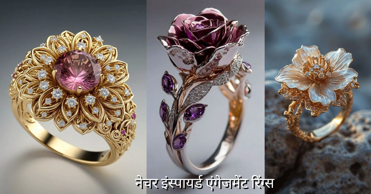 नेचर इंस्पायर्ड एंगेजमेंट रिंग्स