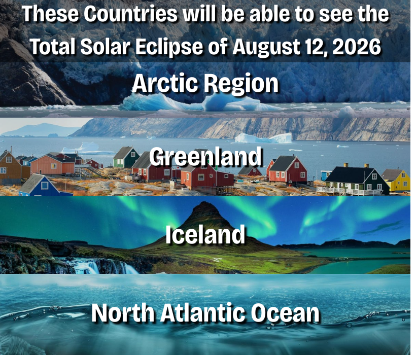 These Countries will be able to see the Total Solar Eclipse of August 12, 2026